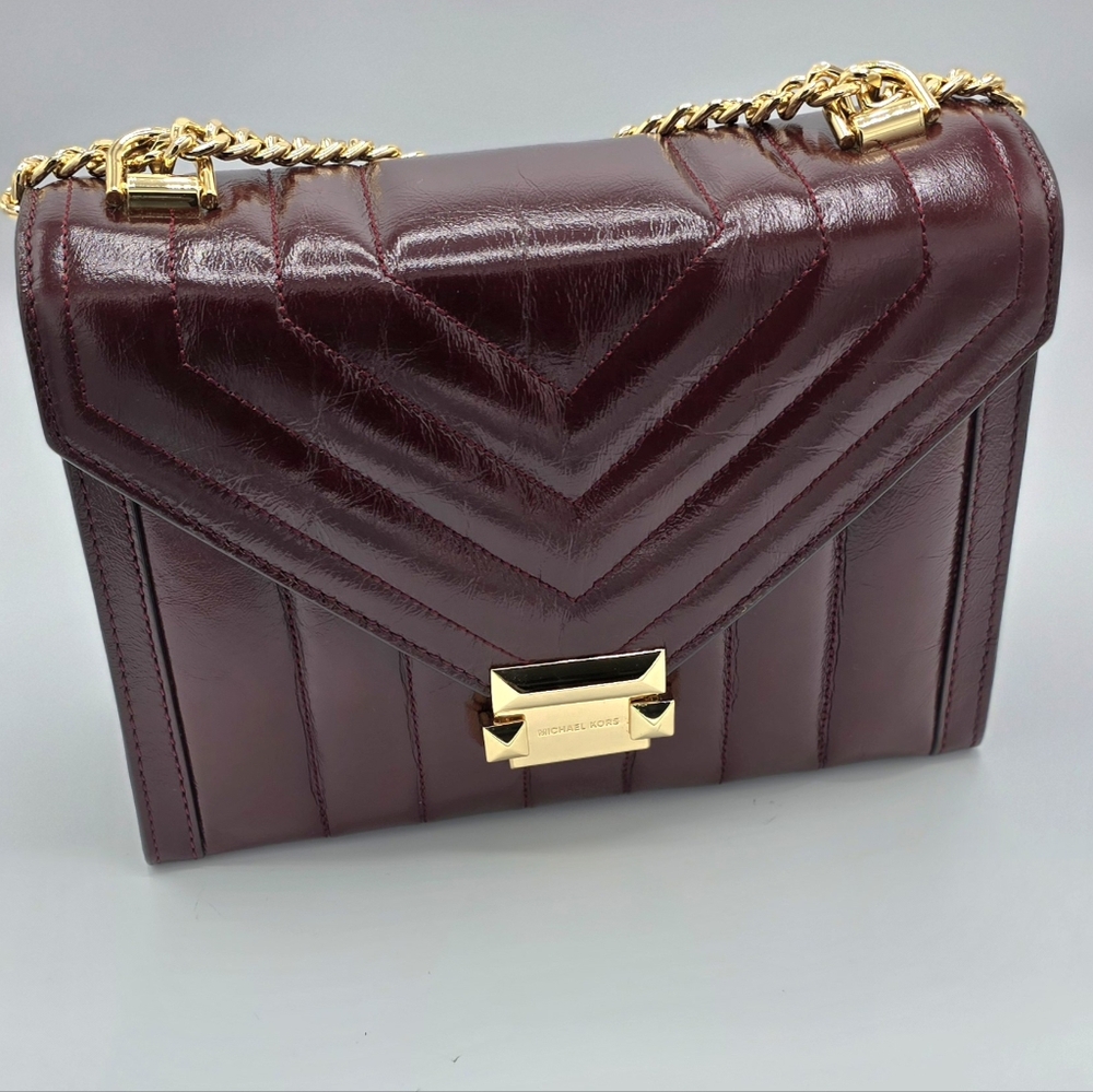 Michael Kors Whitney Burgandy handbag and wristlet